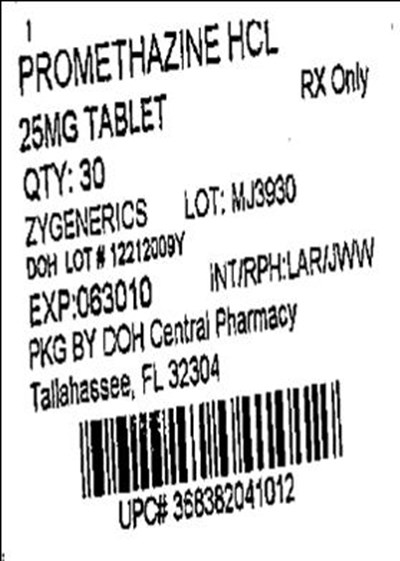 25mg Label (Promethazine 25mg(zydus))
